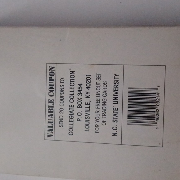 RARE 1989 North Carolina State University Basketball Trading Cards Box 36 Packs - Picture 5 of 5